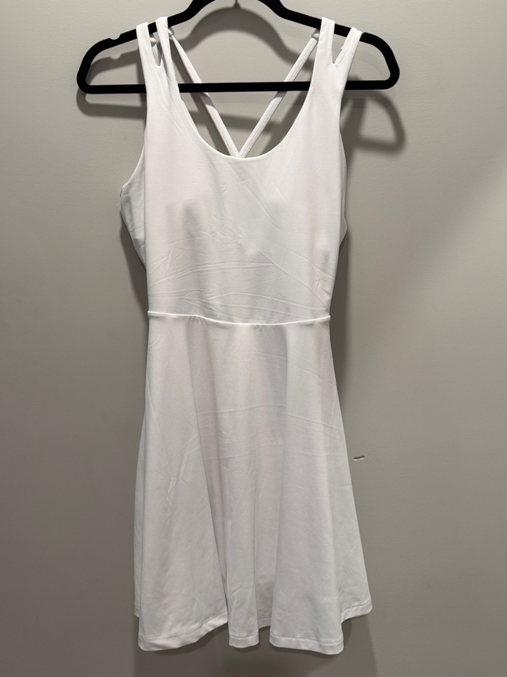 Fabletics White Strappy Fit-and-Flare Tennis Dress